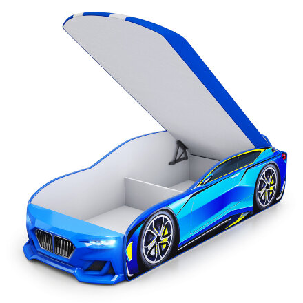Кровать-машина Boxter-New голубой 