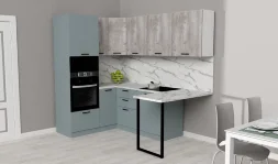 Модульная кухня АТР, пасифай/бетон пайн (240х160 см)