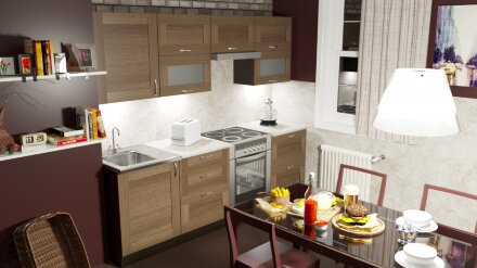 Кухонный гарнитур Кира базис, 240 см 