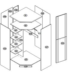 Шкаф угловой 1DG DOORSET