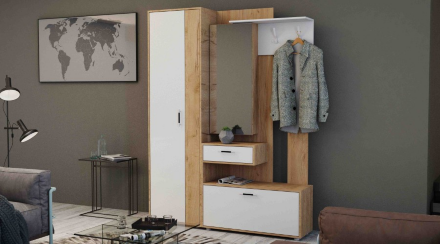 Вешалка угловая Инфинити, Дуб Крафт 